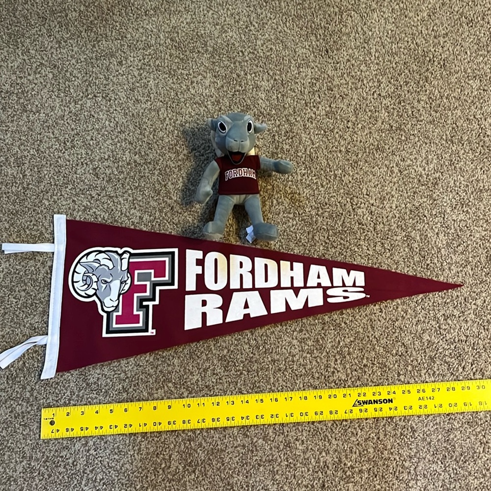 Fordham University Rams Pennant and Plush Mascot